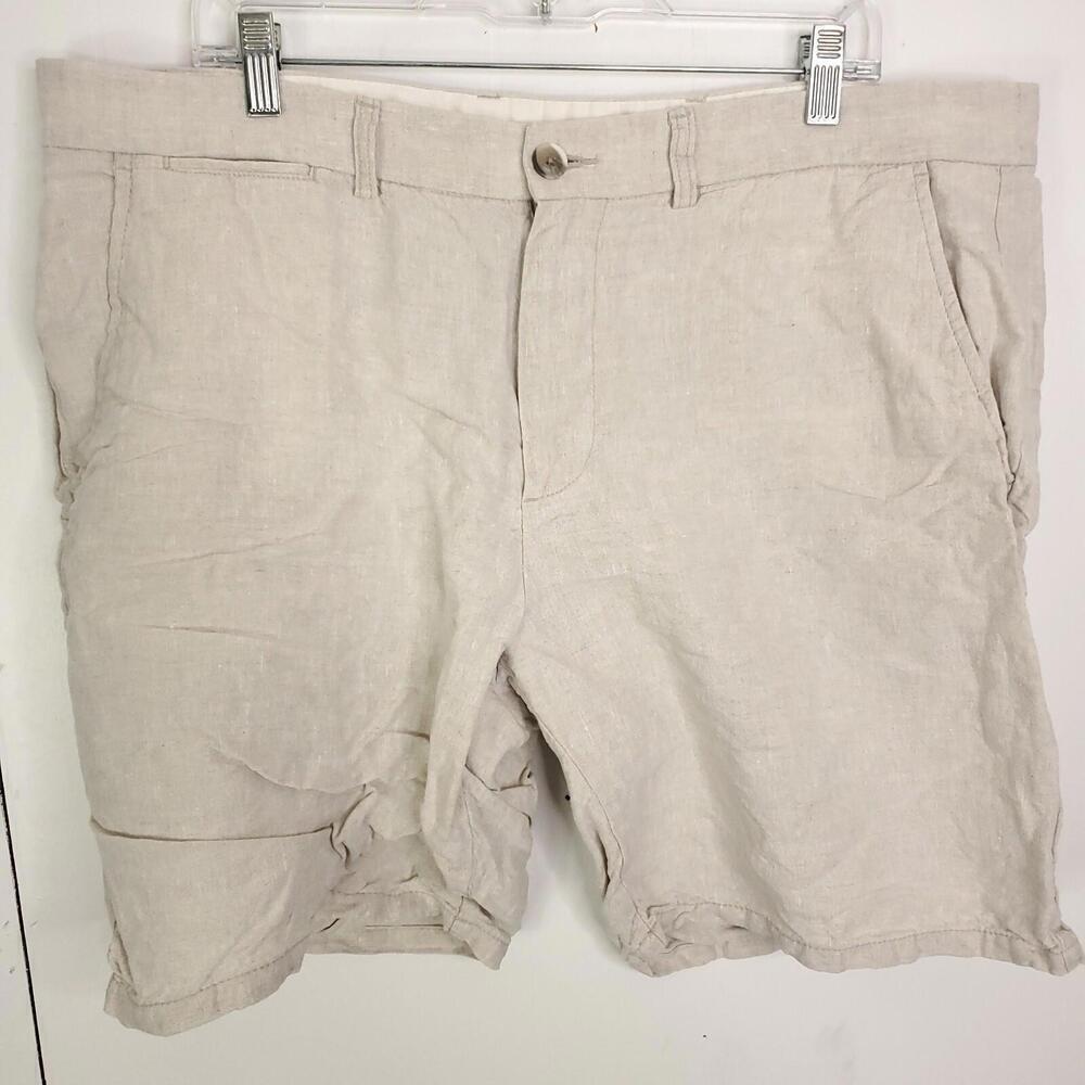 Old Navy Shorts Mens 40 Flax Linen Coastal Vacation Coastal 9 Inch Inseam